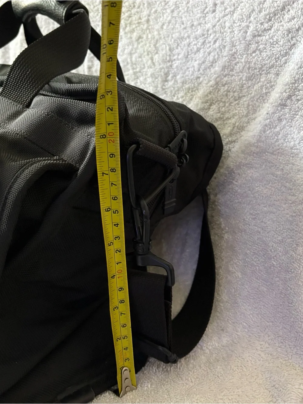 Tumi Black Nylon Men's Travel Briefcase with Front Zip Pocket